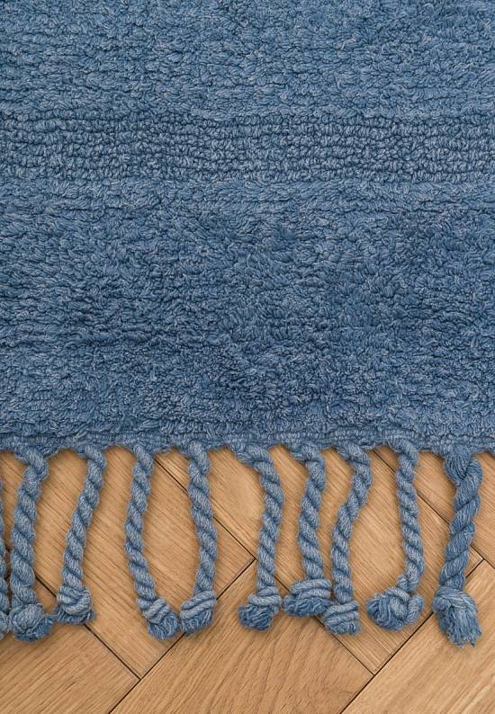 Синий комплект ковриков для ванной и туалета Paloma-Denim Blue