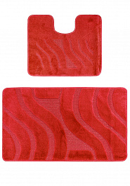 дизайн комплекта ковриков для ванной Confetti Bath Maximus Symphony 2586 Red BQ