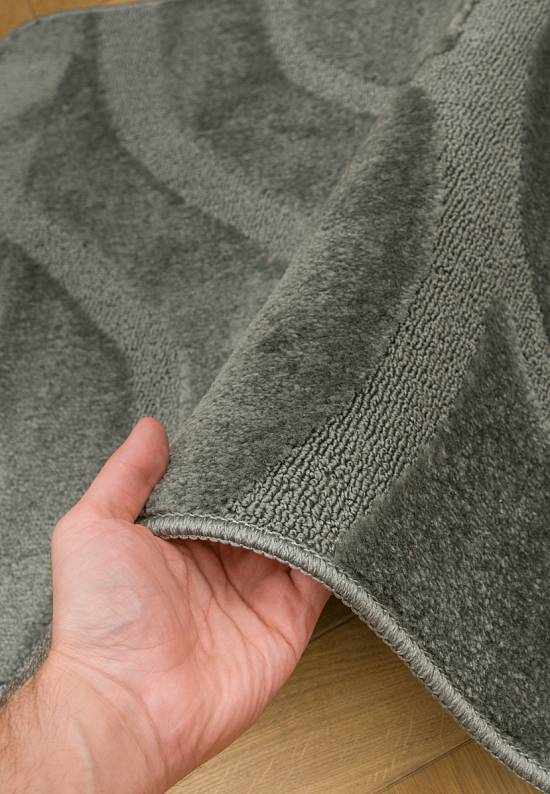 Серый комплект ковриков для ванной и туалета Symphony 2572 Metal Grey BQ