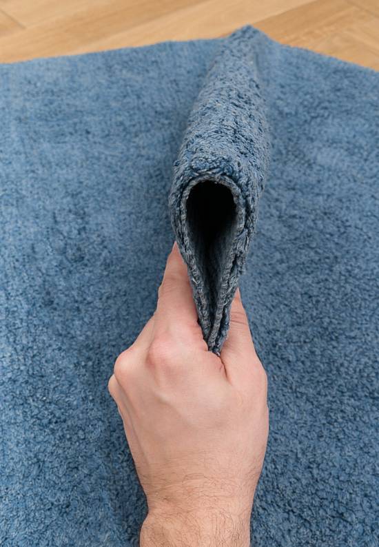 Синий коврик для ванной из хлопка Paloma-Denim Blue