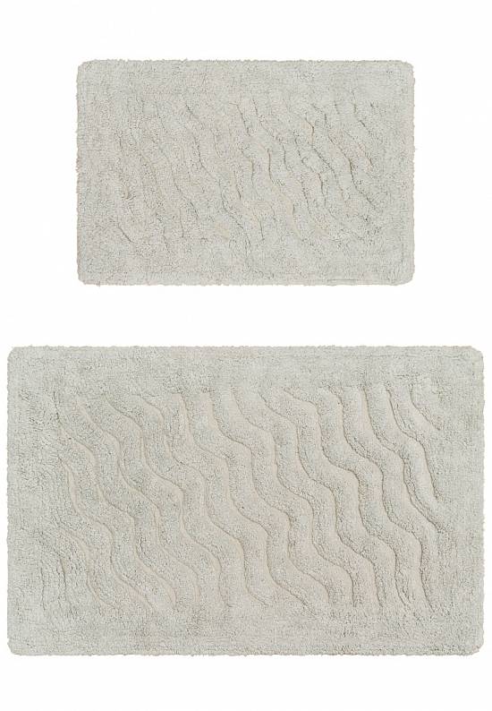 Серый комплект ковриков для ванной и туалета Estela-Gray