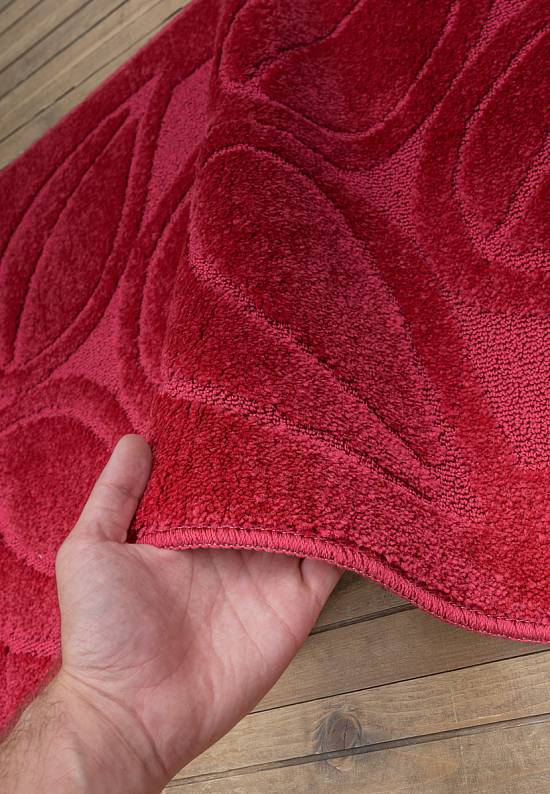 Красный коврик для ванной  Flora 2577 Burgundy