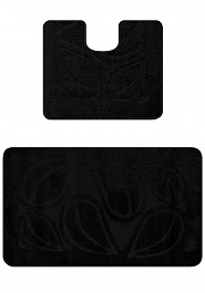 дизайн комплекта ковриков для ванной Confetti Bath Maximus Flora 2513 Black BQ