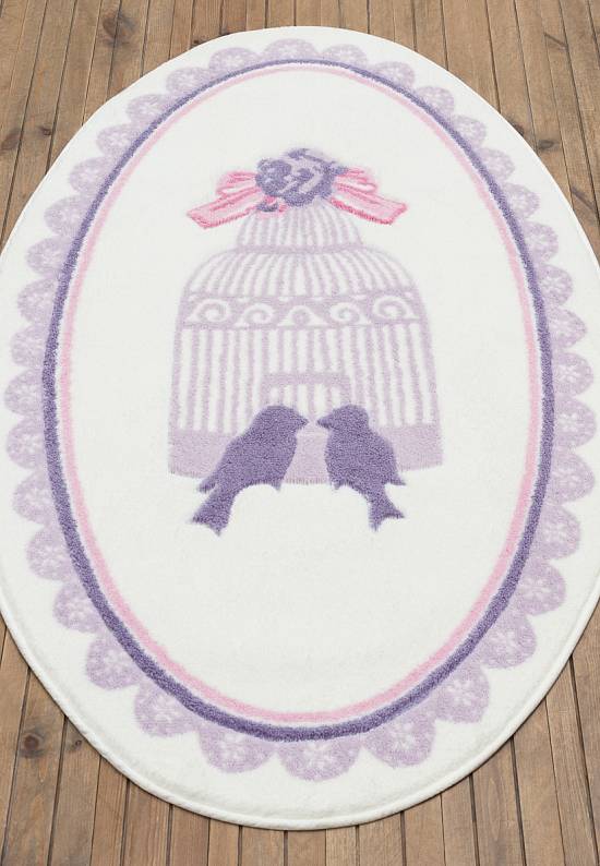 Сиреневый коврик для ванной Bird Cage 04 Purple