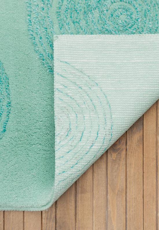 Бирюзовый мягкий коврик для ванной комнаты ESP-2439-06