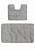 Серый комплект ковриков для ванной и туалета Symphony 2504 Platinum BQ