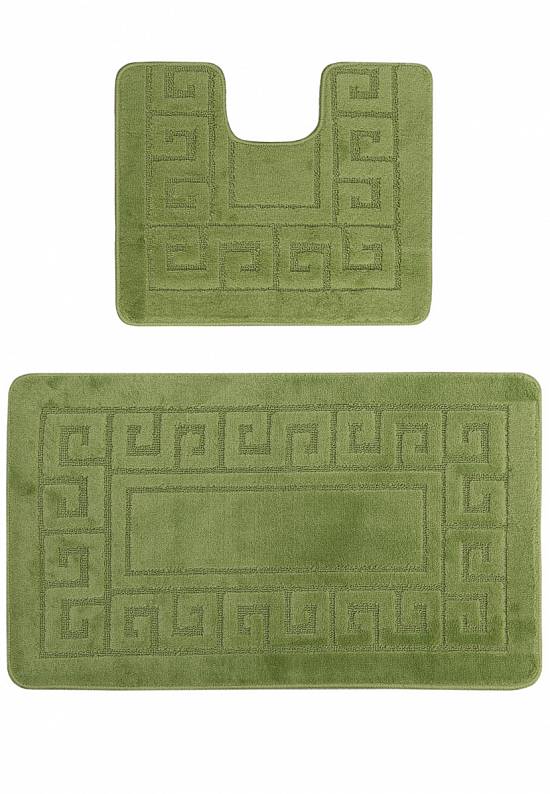 Комплект ковриков для ванной и туалета Ethnic 2510 Green BQ