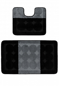 Комплект ковриков для ванной Confetti Bath Maximus Edremit 2513 Black BQ