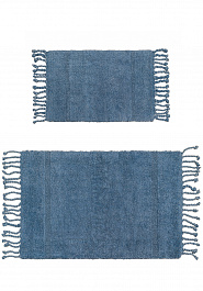 дизайн набора ковриков для ванной Irya Bath Paloma-Denim Blue