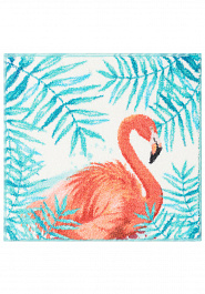 дизайн коврика для ванной Confetti Bath Bella Flamingo 01 Turquoise