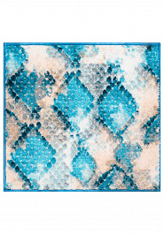 дизайн коврика для ванной Confetti Bath Bella Snakeskin 01 Blue