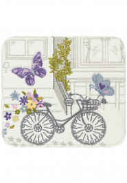 дизайн коврика для ванной Confetti Bath Bella Spilled Flowers 01 Purple