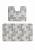 Серый комплект ковриков для ванной комнаты и туалета Bornova 2504 Platinum BQ
