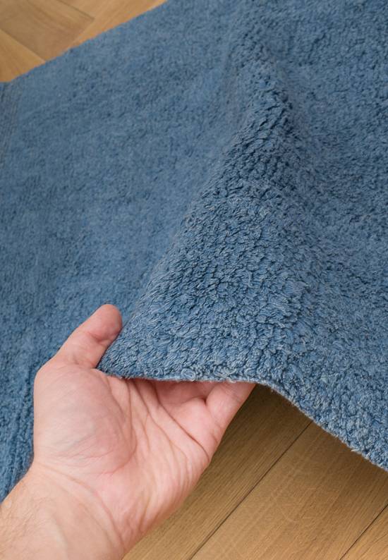 Синий коврик для ванной из хлопка Paloma-Denim Blue