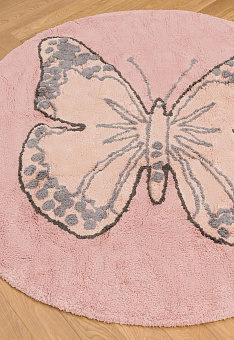 Ковер Lorena Canals Cotton Butterfly Vintage Beige круг