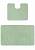 Зеленый комплект мягких ковриков для ванной и туалета Unimax 2542 Almond BQ