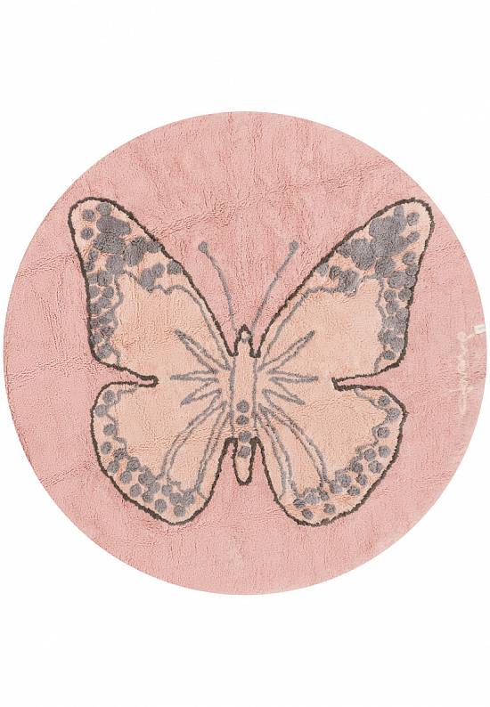 Детский стираемый ковер Butterfly Vintage Beige