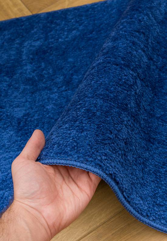 Синий комплект мягких ковриков для ванной и туалета Unimax 2582 Dark Blue BQ