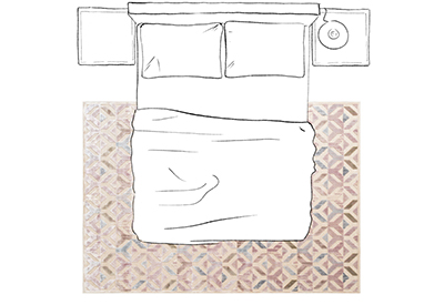 Ковёр 2/3 длины кровати