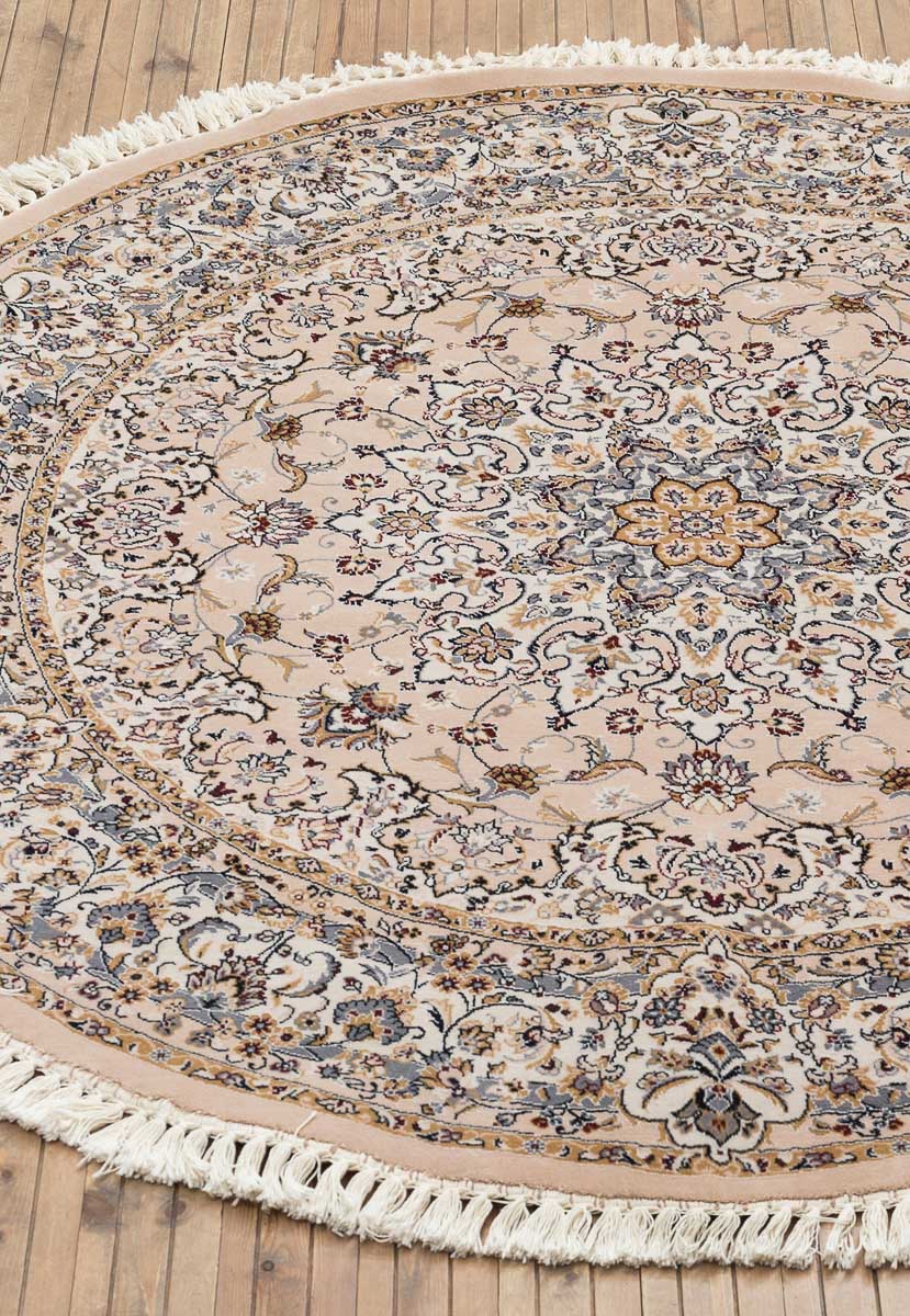 Классический шерстяной ковер Mashad wool Nain 5.75223-beige круг, Mashad  Carpet | Ами Ковры