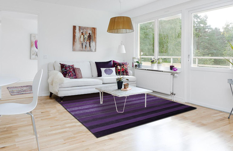 Фиолетовые ковры в интерьере: интрига и чувственность