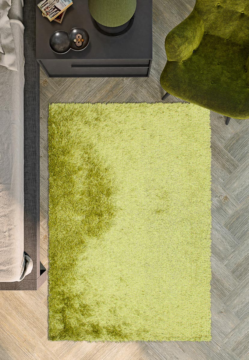 Синтетический ковер с длинным ворсом Grass H225-Green прямоугольник, Deluxe  Carpet | Ами Ковры