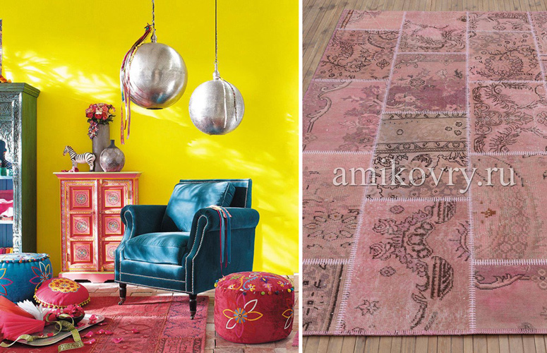 ковёр ручной работы Antik Patchwork 125-Mystic Pink