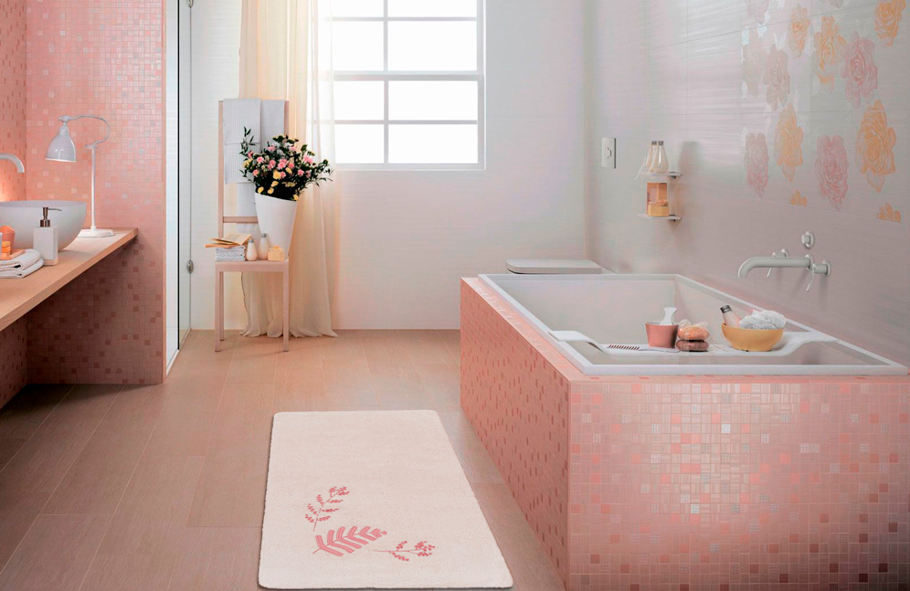 Розовый коврик для ванной Irya Bath Finola Rose