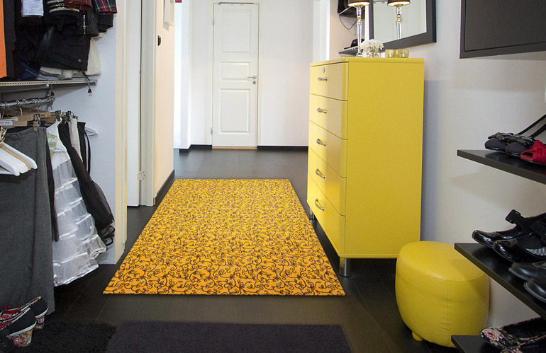 Жёлтый ковер в интерьере Empire 16005595-XS XSMALL