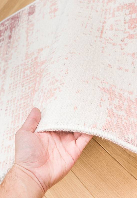 Двусторонний безворсовый ковер NK 01 Cream Pink