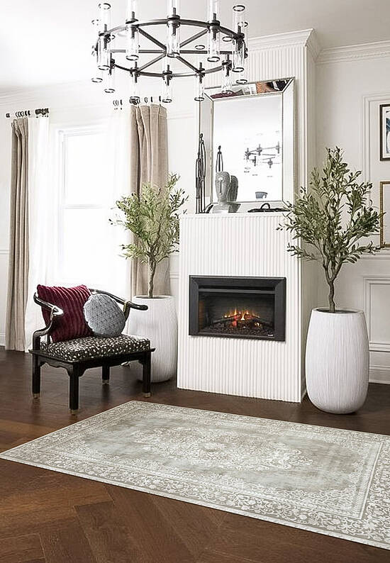 Винтажный серый ковер из Турции BI06A