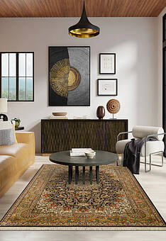 ковер в интерьере Cashmir IIST-GI97K2527 Kashan Blue