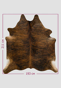 размер натуральной шкуры коровы Полосы коричнево-чёрные 1076