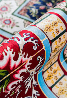 фактура ковра Ottoman Silk Kashi-Dark Blue