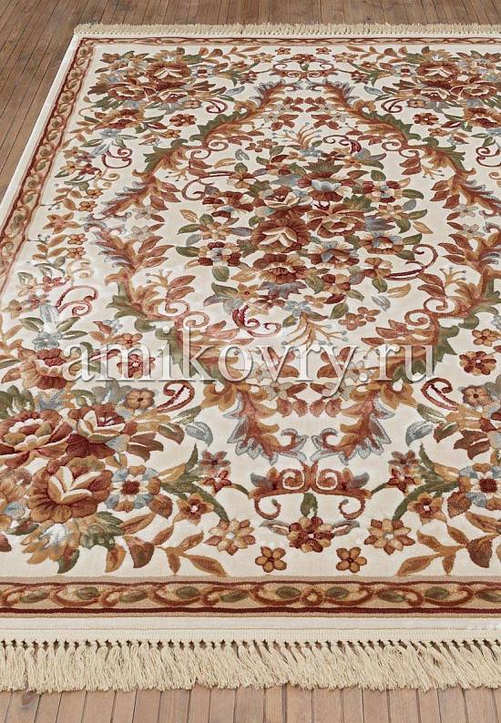 Бельгийский рельефный ковер из вискозы 02C059-Ivory