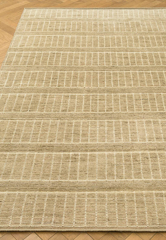 Однотонный ковер ручной работы HWL-186-Clay/Natural White