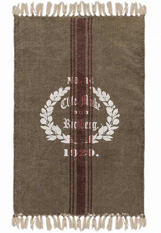 Безворсовый ковер из хлопка JHC-15 beige-red-white no34