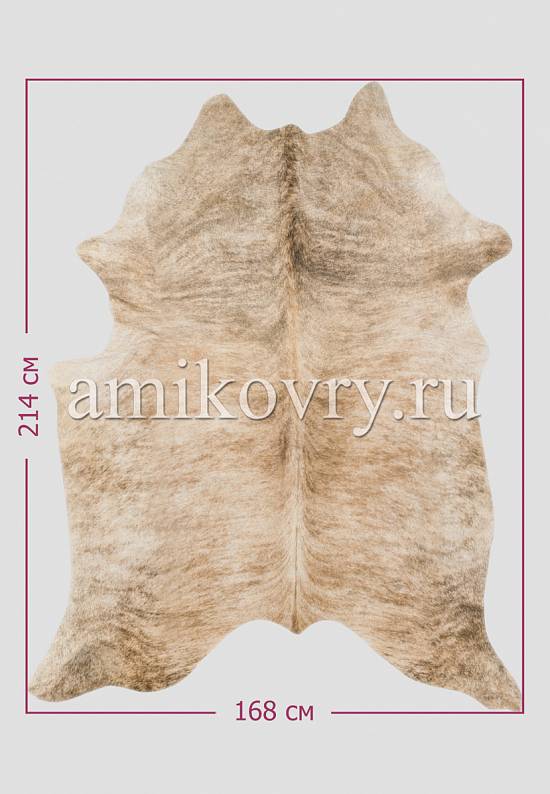 Натуральная шкура коровы Полосы светло-коричневые 681