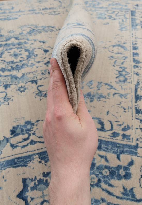 Винтажный турецкий ковер 473-Beige-Navy
