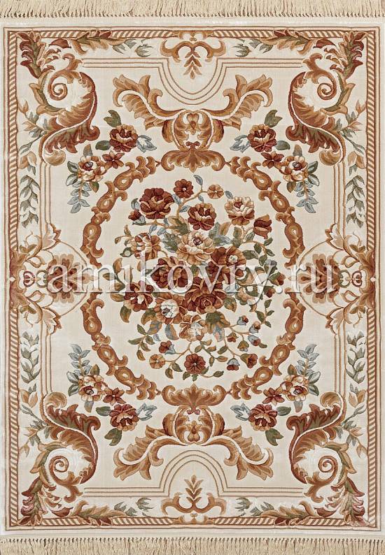 Бельгийский рельефный ковер из вискозы 02C058-Ivory