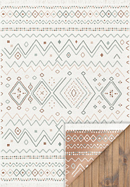 дизайн двустороннего безворсового ковра Arya AR 05 Beige Blue