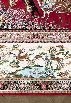 фрагмент ковра Ottoman Silk Shekargah-Modern Red