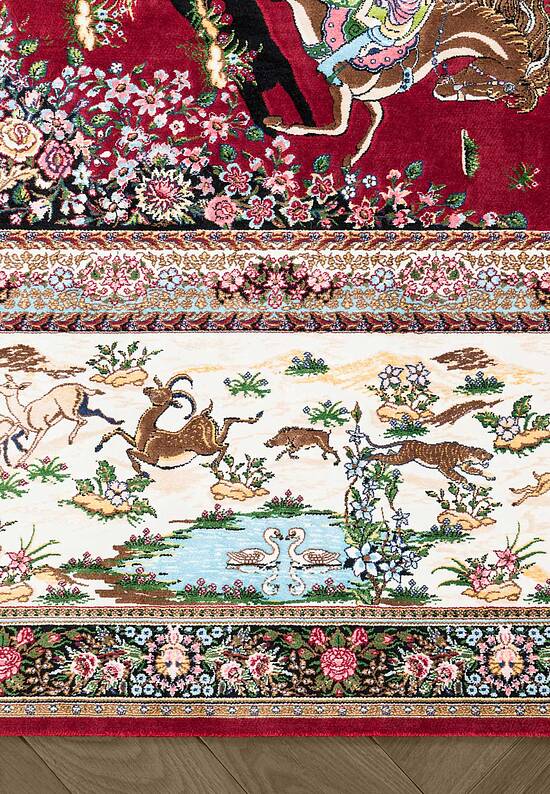 Иранский классический ковер Shekargah-Modern Red