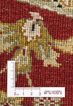 фрагмент ковра Kashan gold 10/10 CH-102-1-Ivory/Red круг