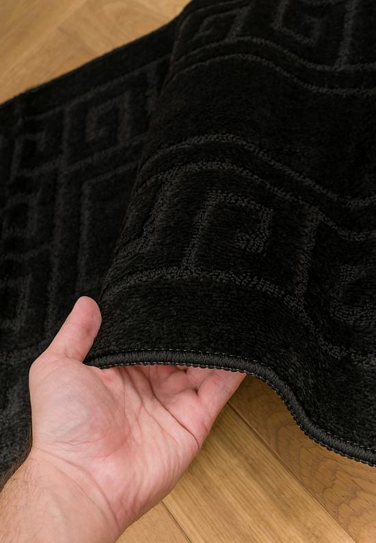 Черный комплект ковриков для ванной Ethnic 2513 Black BQ