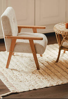 ковер ручной работы в интерьере Nattiot Cotton Dalia Nude