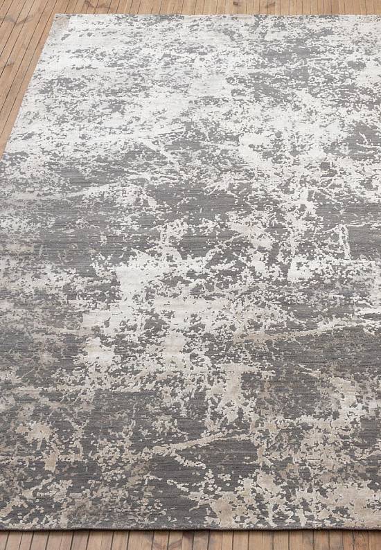 Дизайнерский ковер ручной работы 8/8-RWB ESK-411-Medium Gray/White Sand