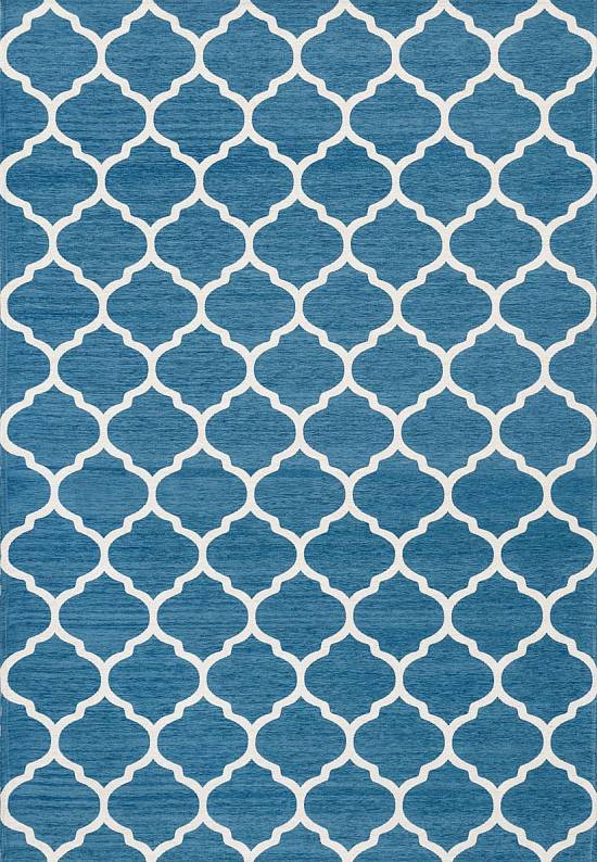 Гобеленовый ковер 076-dark blue/light beige