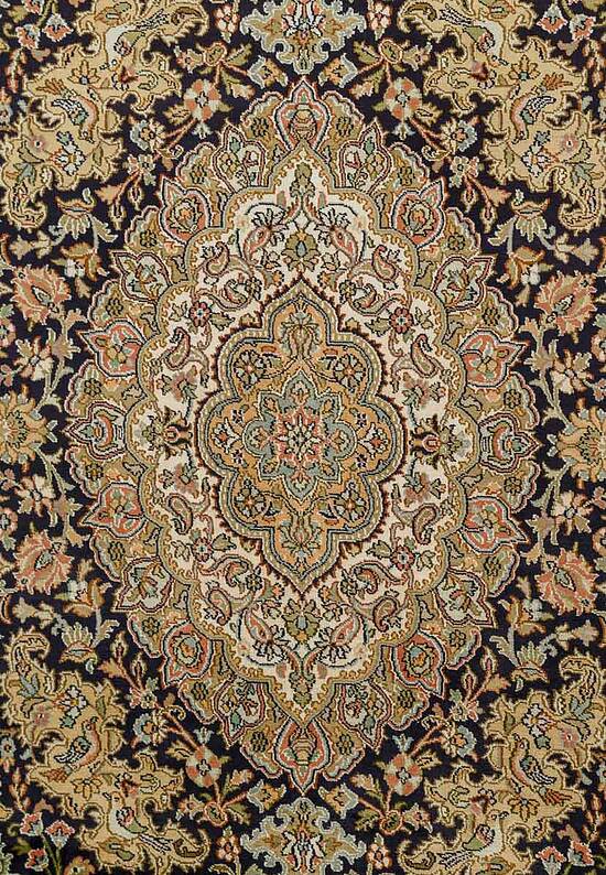 Шелковый ковер ручной работы IIST-GI9KK292Z Kashan Blue