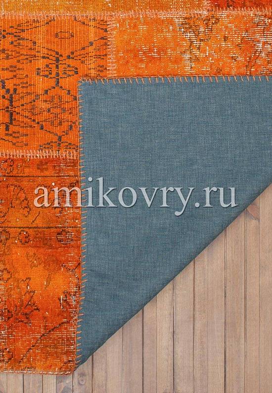 Безворсовый ковер-пэчворк ручной работы 004-Amber Glow discount3